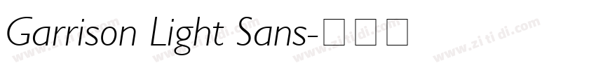 Garrison Light Sans字体转换